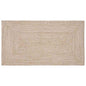 Tapetes de Área Natural e Branco 100 x 200 cm Juta