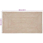 Alfombras de área Natural y Blanco 100 x 200 cm yute