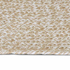 Alfombras de área Natural y Blanco 100 x 200 cm yute