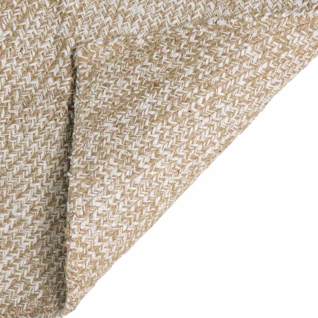 Alfombras de área Natural y Blanco 100 x 200 cm yute