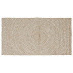 Alfombras de área Natural y Blanco 100 x 200 cm yute