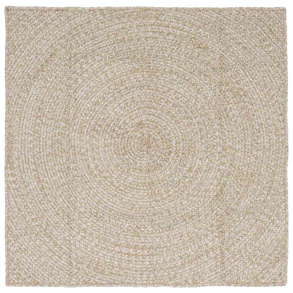 Alfombras de área Natural y Blanco 100 x 200 cm yute