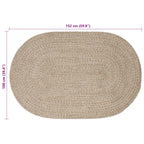 Alfombras de área Blanco 100 x 152 cm yute