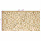 Alfombras de área Blanco 100 x 200 cm yute