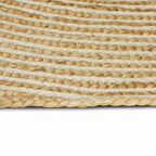 Alfombras de área Natural y Blanco 100 x 152 cm yute