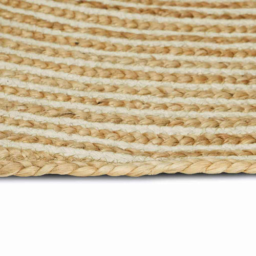 Alfombras de área Natural y Blanco 100 x 152 cm yute