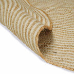 Alfombras de área Natural y Blanco 100 x 152 cm yute