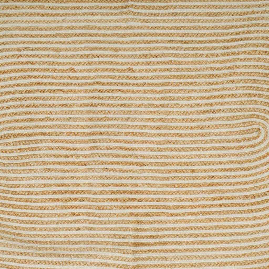 Alfombras de área Natural y Blanco 100 x 152 cm yute