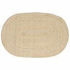 Alfombras de área Natural y Blanco 100 x 152 cm yute