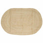 Tapetes de Área Natural e Branco 100 x 152 cm Juta