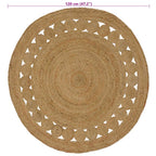 Alfombras de área Natural Ø 120 cm yute
