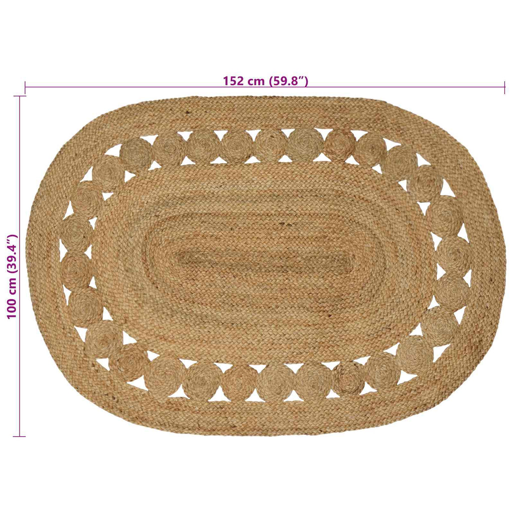 Alfombras de área Natural 100 x 152 cm yute