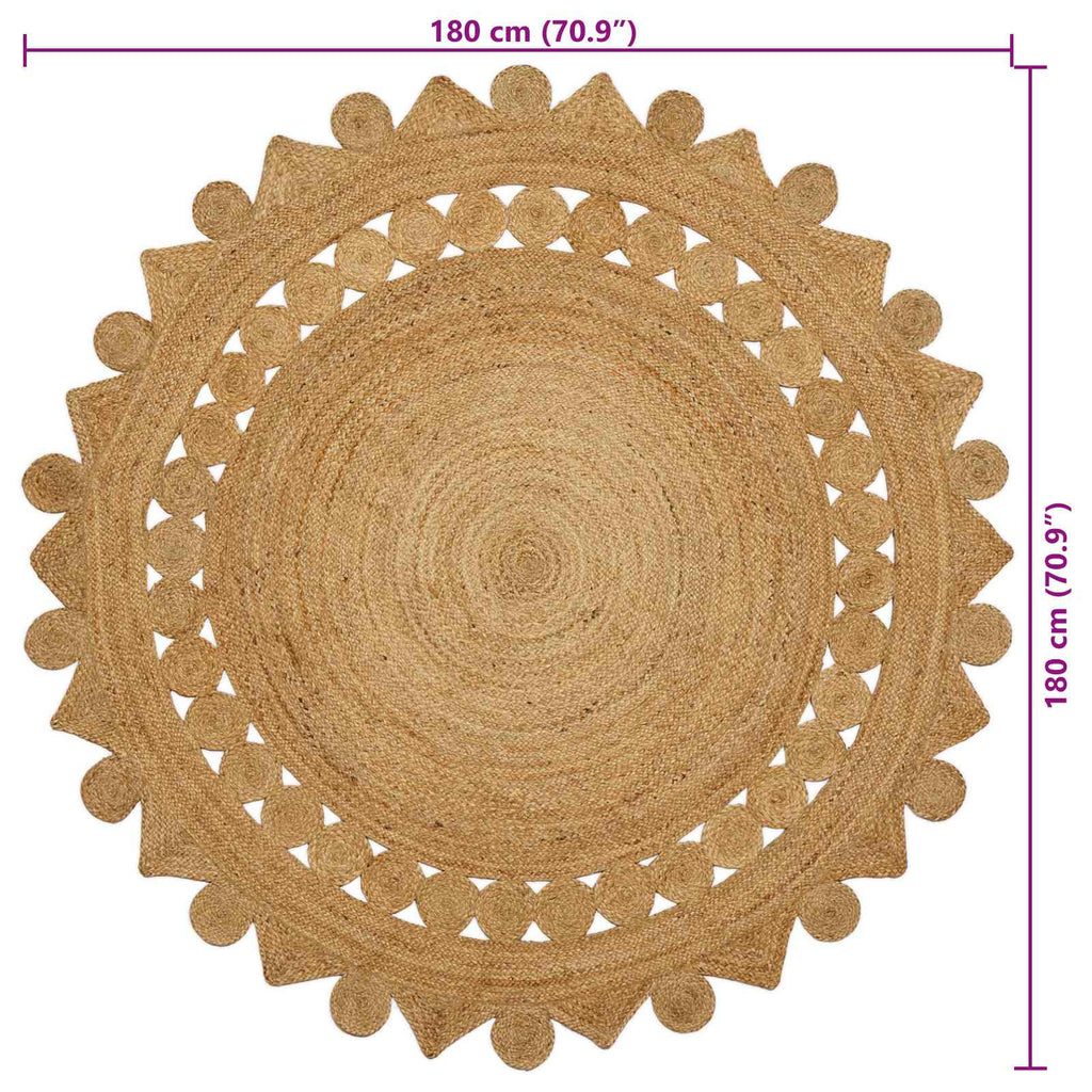Alfombras de área Natural Ø 180 cm yute