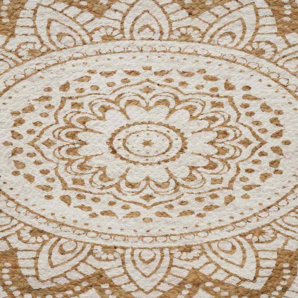 Alfombras de área Natural con estampado blanco 100 x 152 cm