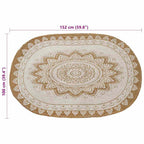 Alfombras de área Natural con estampado blanco 100 x 152 cm