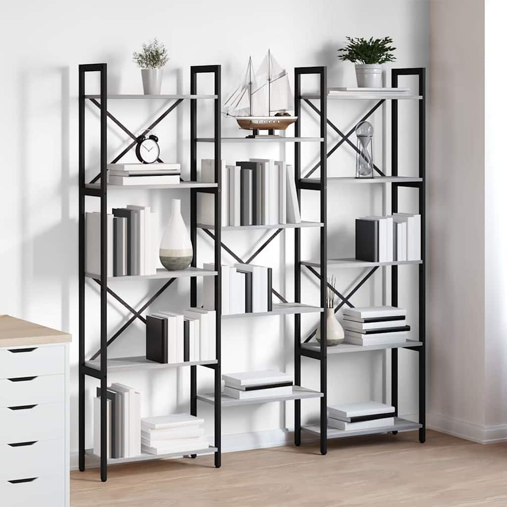 Estante de libros Gris sonoma 156 x 25 x 167 cm