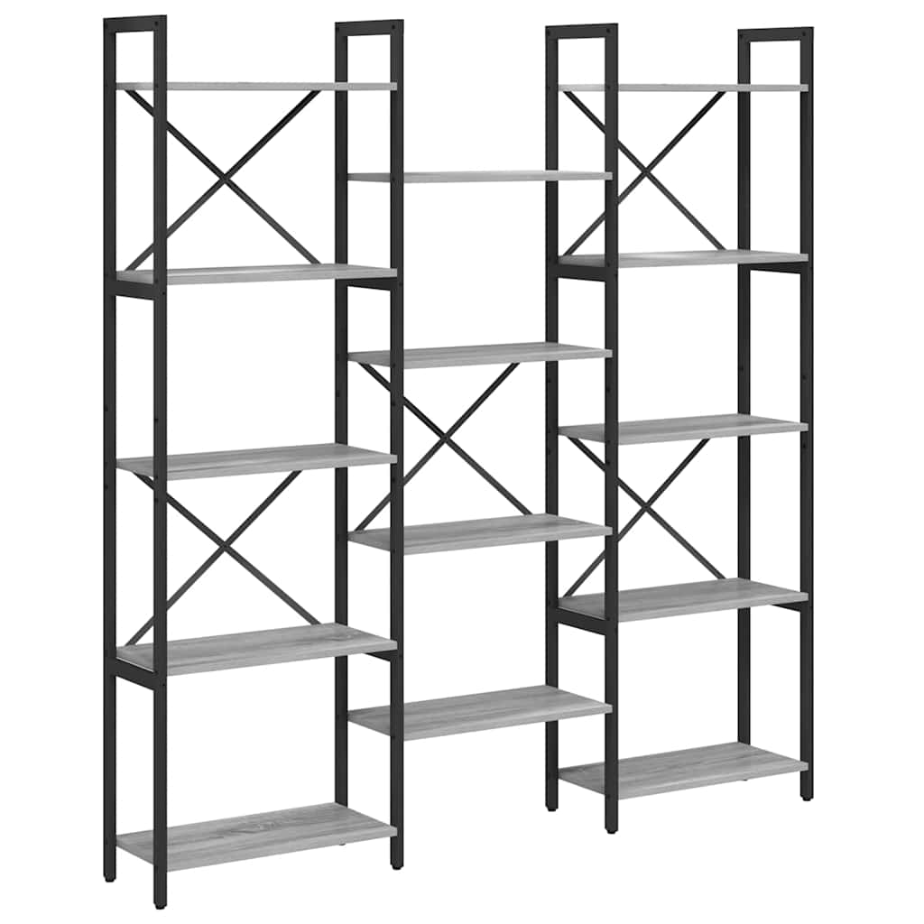 Estante de libros Gris sonoma 156 x 25 x 167 cm