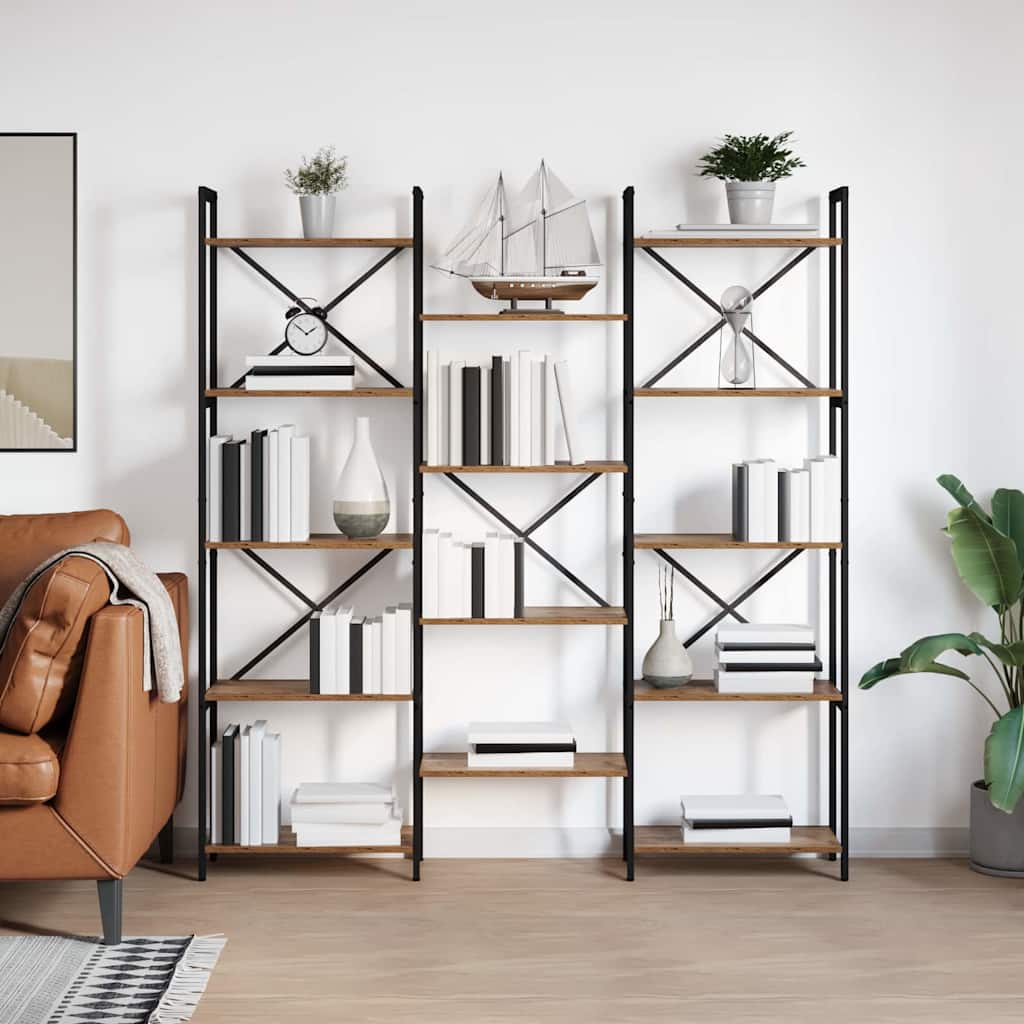Estante de libros Gris sonoma 156 x 25 x 167 cm