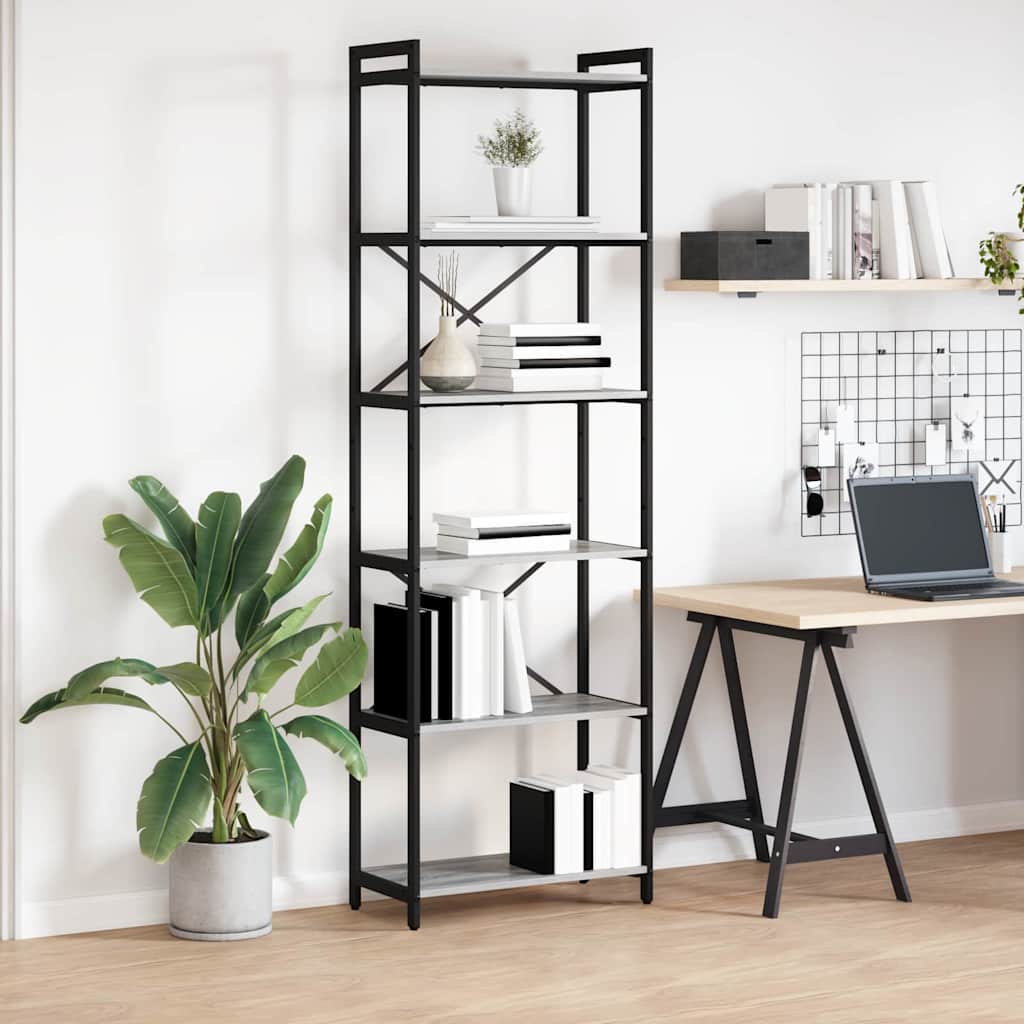 Sonoma Grey Bookcase 40 x 30 x 119 cm