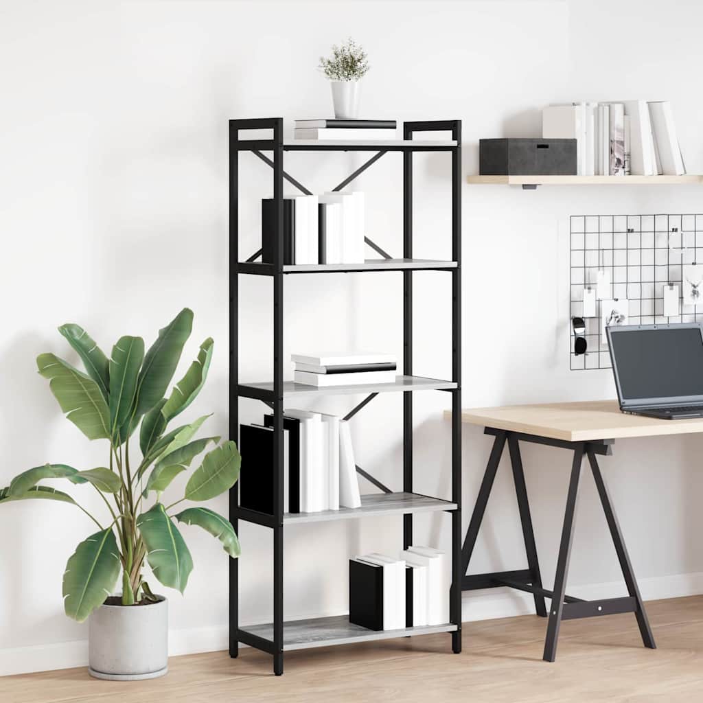 Sonoma Grey Bookcase 40 x 30 x 119 cm