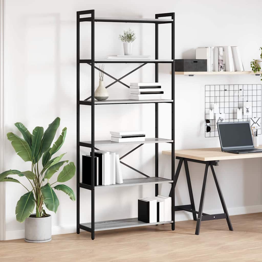 Sonoma Grey Bookcase 40 x 30 x 119 cm