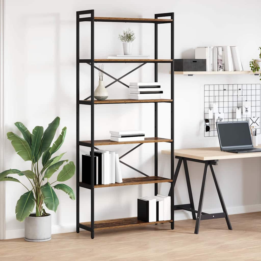 Sonoma Grey Bookcase 40 x 30 x 119 cm