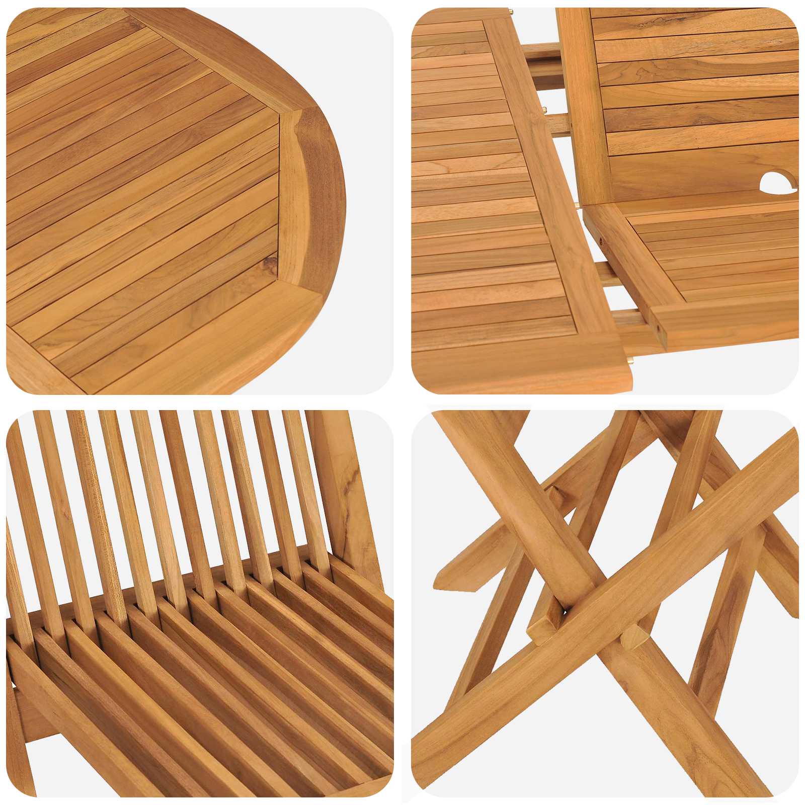 Conjunto de Comedor de Jardín 5 pcs Marrón