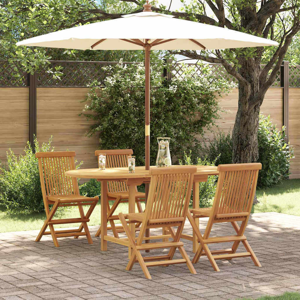 Conjunto de Comedor de Jardín 5 pcs Marrón
