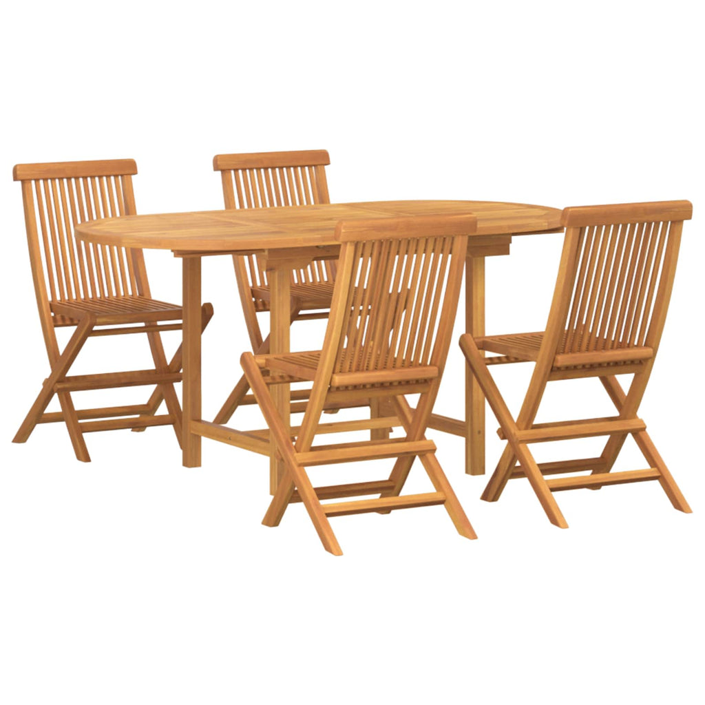 Conjunto de Comedor de Jardín 5 pcs Marrón