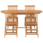 Conjunto de Comedor de Jardín 5 pcs Marrón
