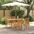 Conjunto de Comedor de Jardín 5 pcs Marrón