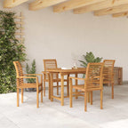 Conjunto de Comedor de Jardín 5 pcs Marrón