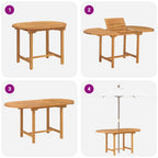 Conjunto de Comedor de Jardín 5 pcs Marrón