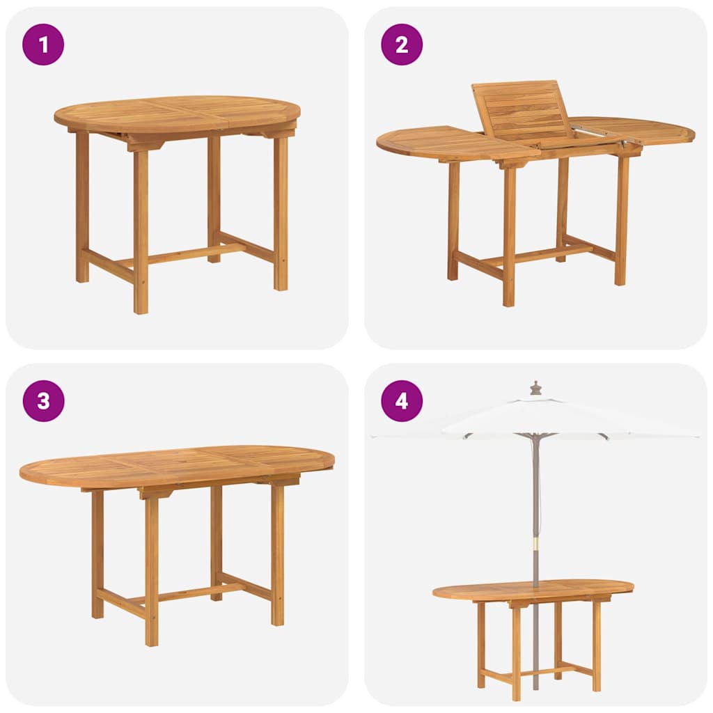 Conjunto de Comedor de Jardín 5 pcs Marrón