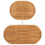 Conjunto de Comedor de Jardín 5 pcs Marrón