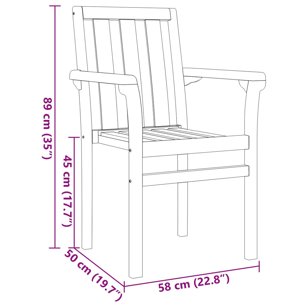 Conjunto de Comedor de Jardín 5 pcs Marrón