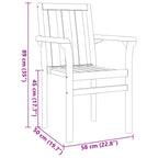 Conjunto de Comedor de Jardín 5 pcs Marrón