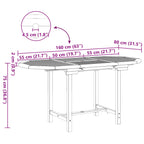 Conjunto de Comedor de Jardín 5 pcs Marrón