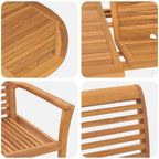 Conjunto de Comedor de Jardín 7 pcs Marrón