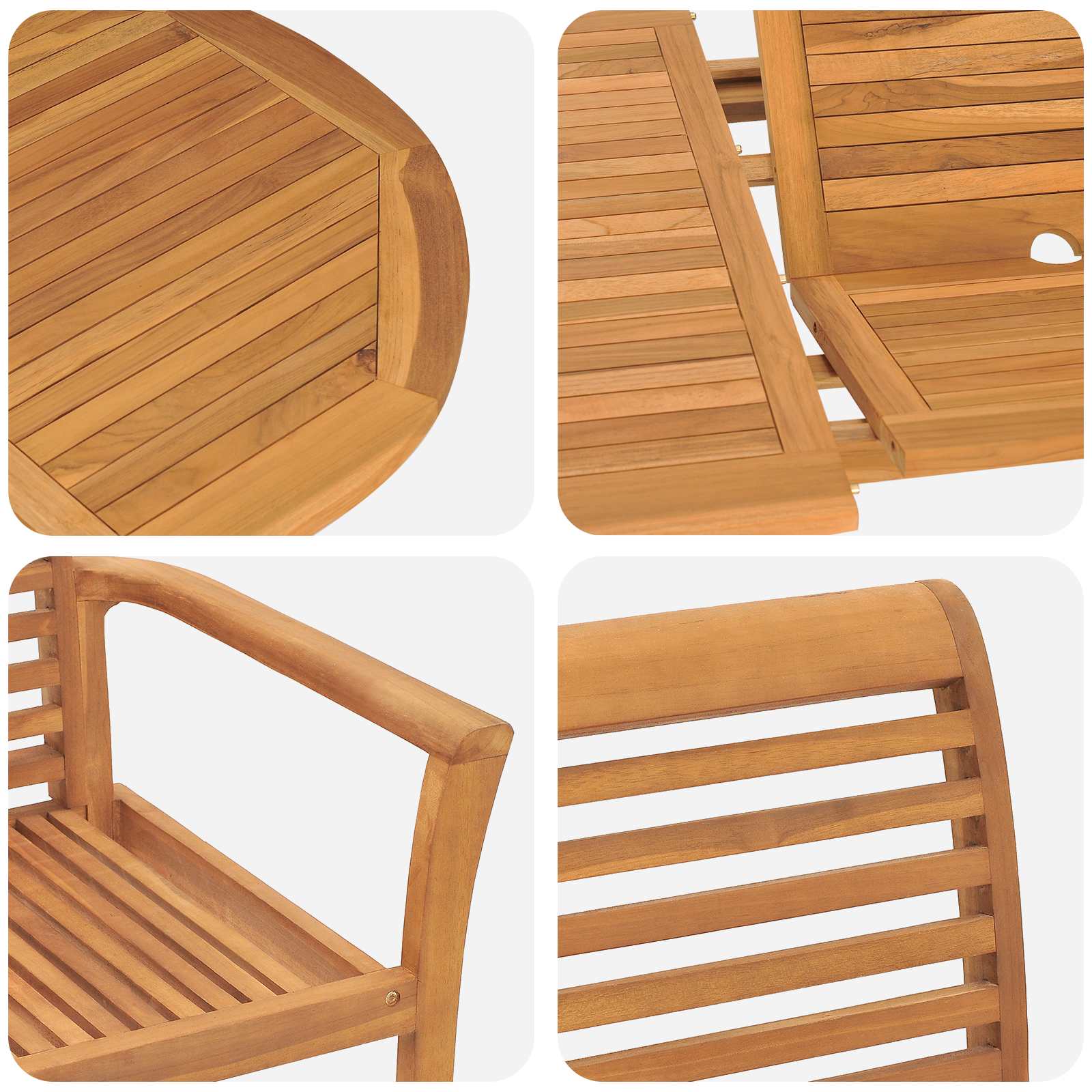 Conjunto de Comedor de Jardín 7 pcs Marrón