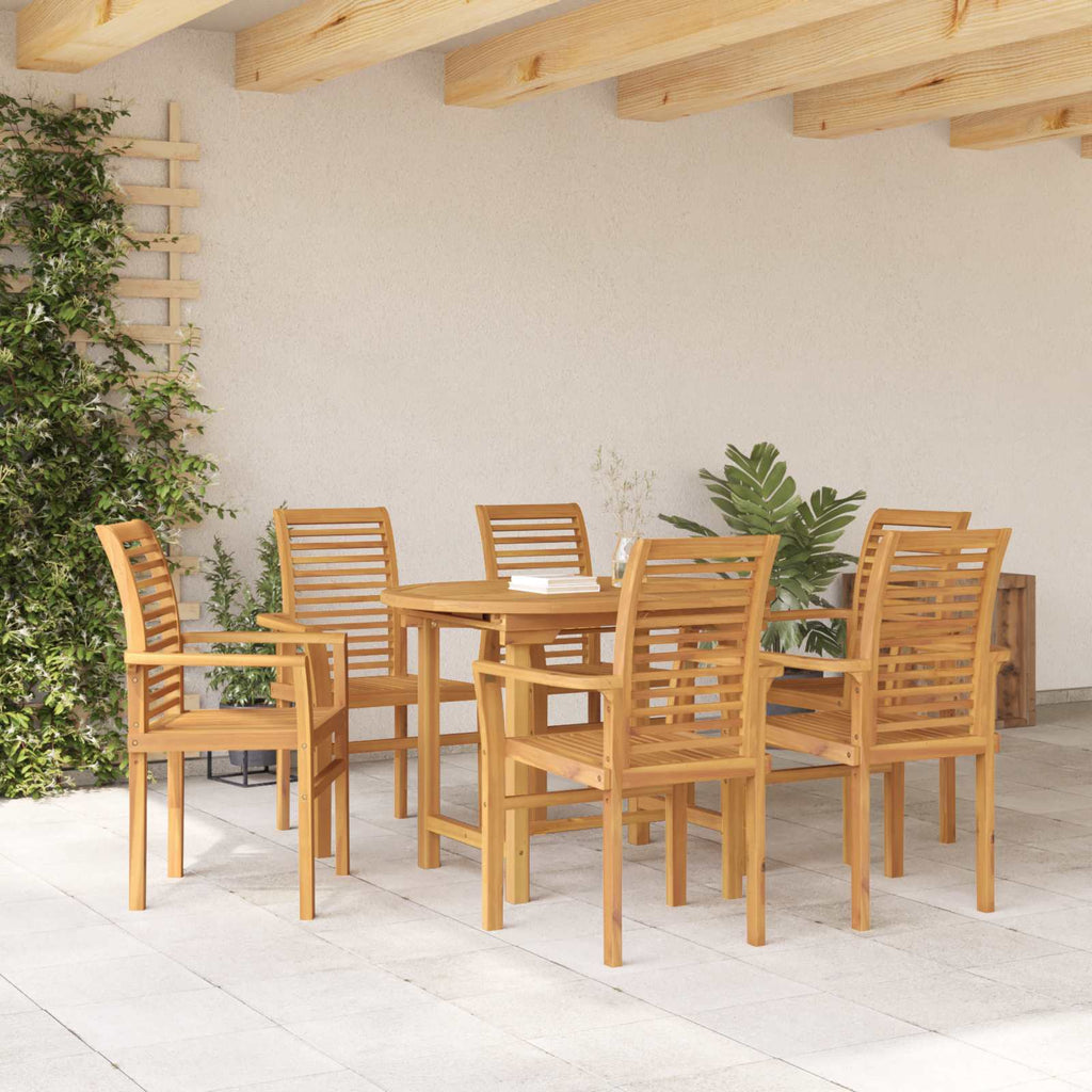 Conjunto de Comedor de Jardín 7 pcs Marrón