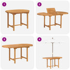 Conjunto de Comedor de Jardín 7 pcs Marrón