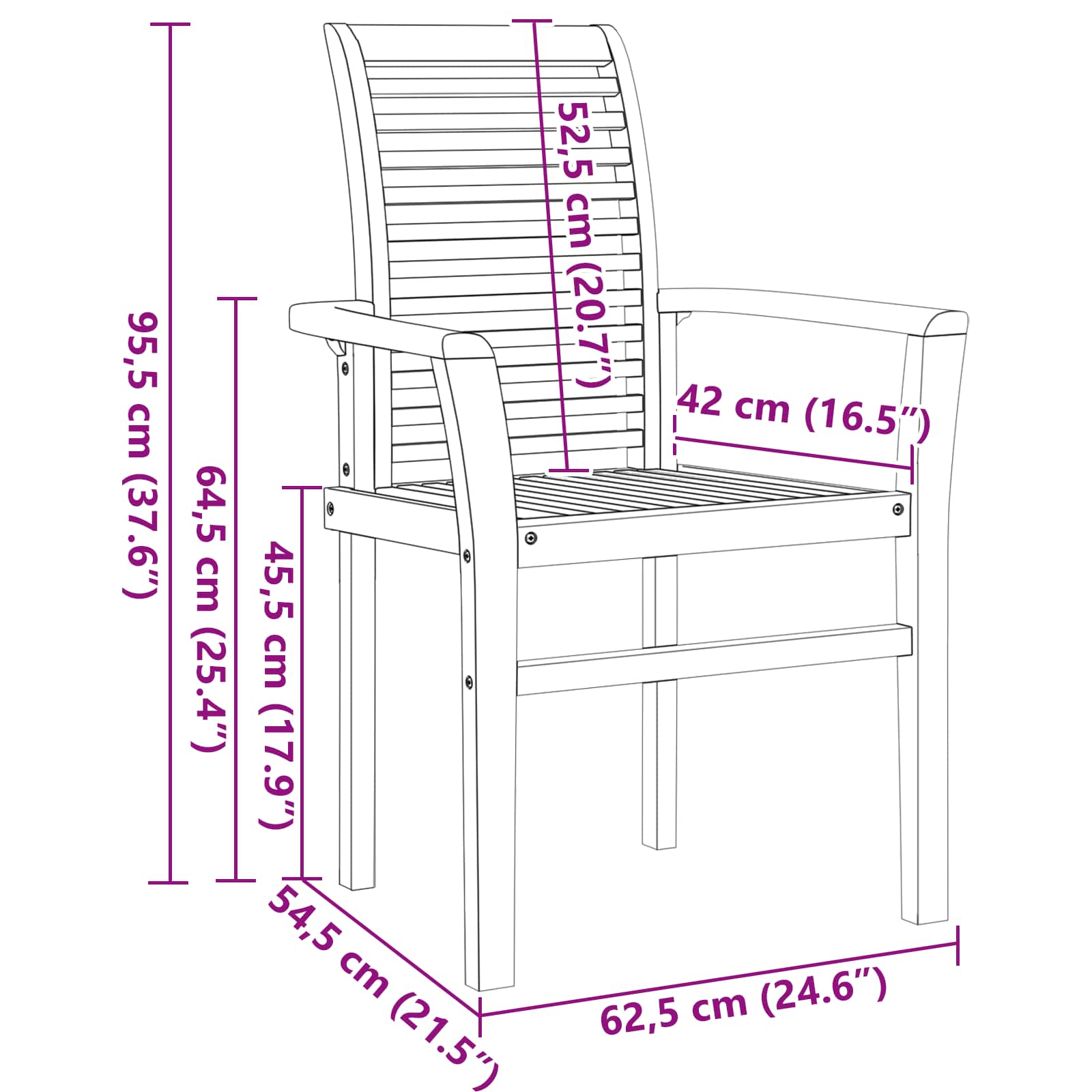 Conjunto de Comedor de Jardín 7 pcs Marrón