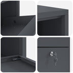 Caja de entrega de paquetes Antracita 44 x 22 x 82 cm Acero