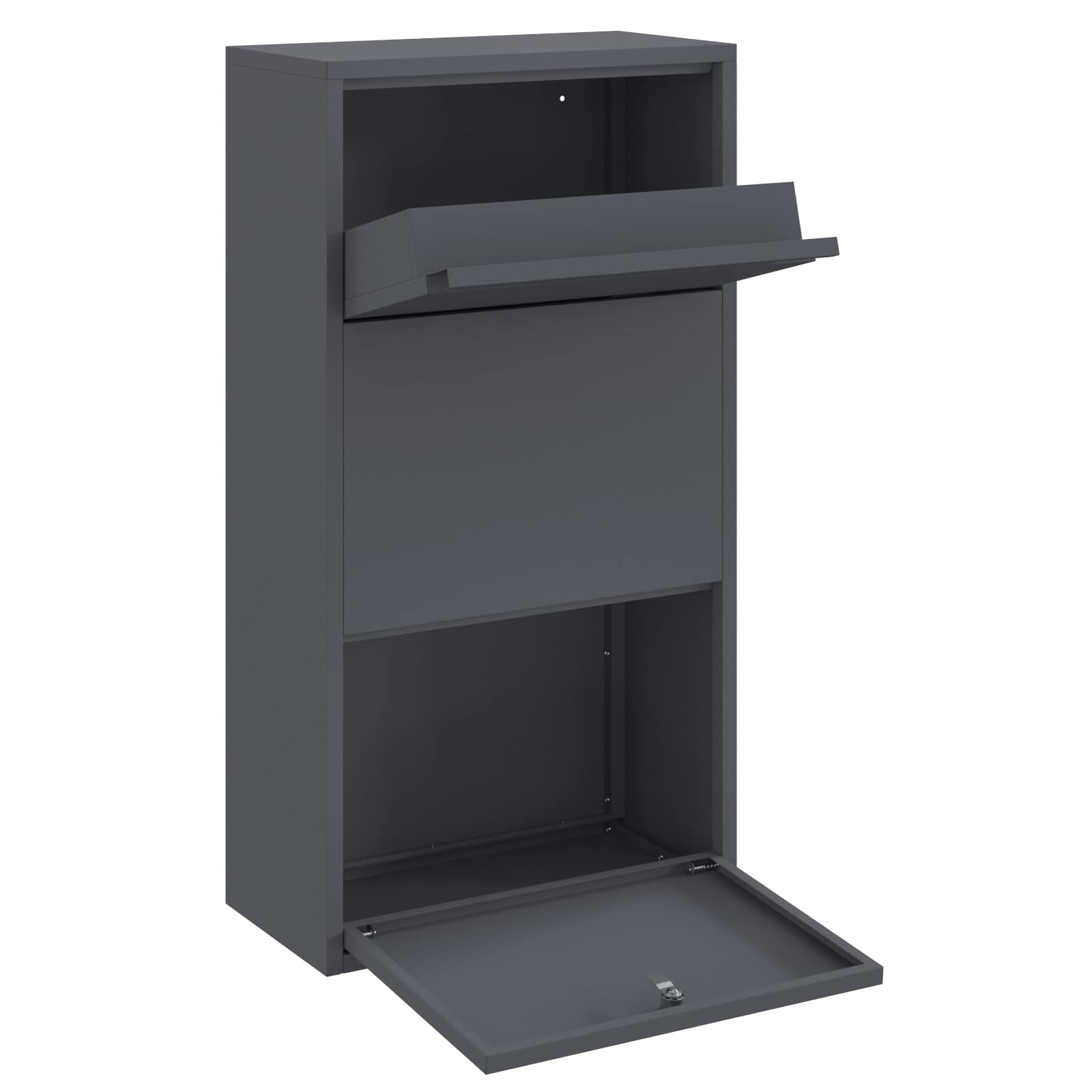 Caja de entrega de paquetes Antracita 44 x 22 x 82 cm Acero