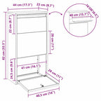Caja de entrega de paquetes Antracita 44 x 22 x 82 cm Acero