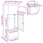 Caixa de entrega de encomendas 44,5 x 29 x 110,5 cm Aço