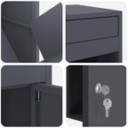 Caixa de entrega de encomendas Antracite 41 x 38 x 103 cm Aço