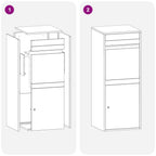 Caixa de entrega de encomendas Antracite 41 x 38 x 103 cm Aço