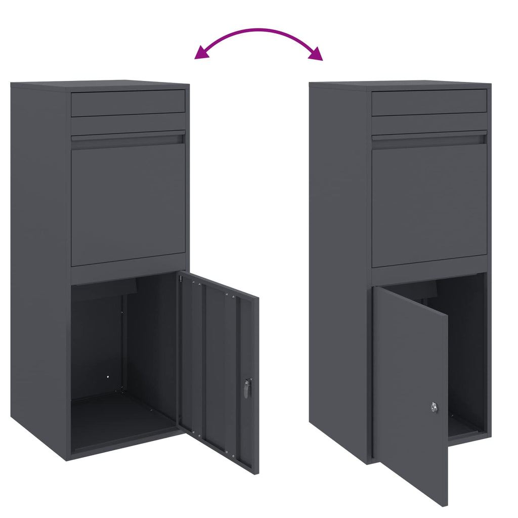 Caixa de entrega de encomendas Antracite 41 x 38 x 103 cm Aço